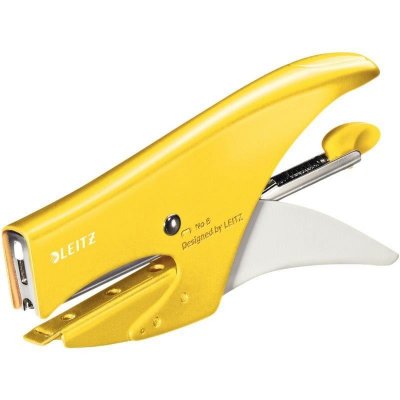 LEITZ Pince Agrafeuse Wow - Bo&icirc;te - Jaune - 