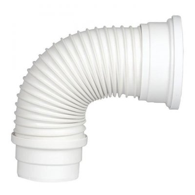 WIRQUIN Pipe wc soupless longue 355-575 &agrave; coller  71070201, blanc