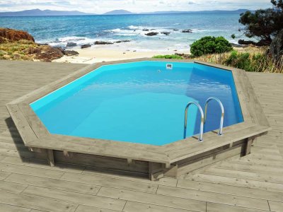 HABITAT ET JARDIN Piscine bois ""Florida"" - 6.57 x 4.57 x 1.31 m