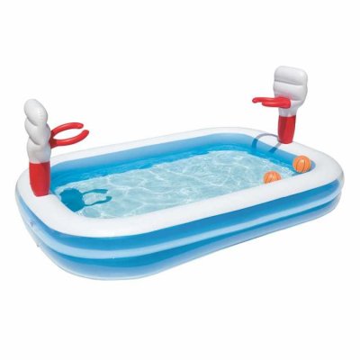 BESTWAY Piscine gonflable enfant avec panier de basket - 2.54 x 1.68 x 1.02 m