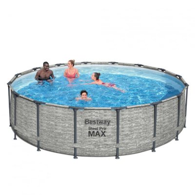 BESTWAY Piscine hors sol 488x122cm avec &eacute;chelle, b&acirc;che et pompe