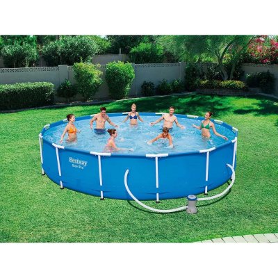BESTWAY Piscine hors sol bleue Steel Pro Max, diam&egrave;tre 4,27 m x 1,07 m