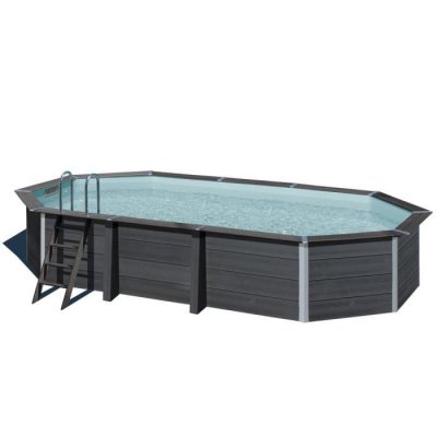 GRE Piscine ovale composite 6,64m x 3,86m x H: 1,24m - Filtration &agrave; sable
