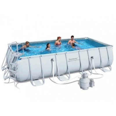 BESTWAY Piscine tubulaire  4.88 x 2.44 x 1.22 m filtre &agrave; cartouche