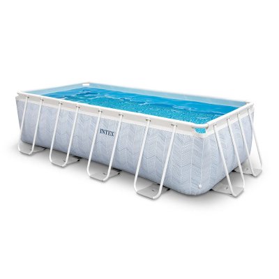INTEX Piscine tubulaire Chevron rectangulaire 4,00 x 2,00 x 1,00 m - 