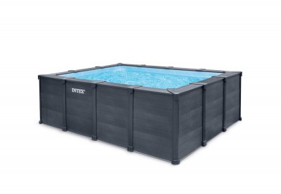 Piscine tubulaire Graphite rectangulaire 4,00 x 3,00 x 1,24 m - Intex