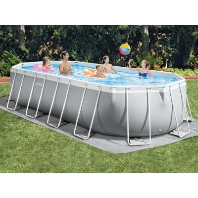 INTEX Piscine tubulaire ovale prism frame 6m10 x 3m05 x1m22 