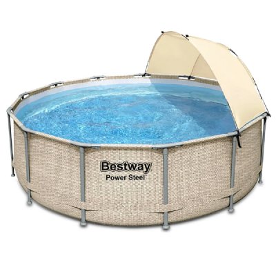 BESTWAY Piscine tubulaire Power Steel - Ronde - D396xH107cm