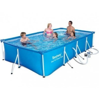 BESTWAY Piscine tubulaire rectangle ""Splash Frame Pool ""- 4.00 x 2.11 x 0.81 m