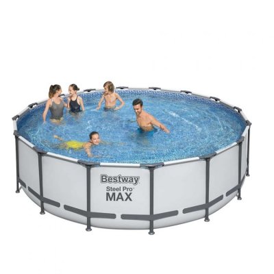BESTWAY Piscine tubulaire ronde steel pro max &Oslash;4.88 x 1.22 m