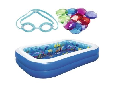 BESTWAY Piscinette gonflable motifs 3D  262 x 175 x 51 cm