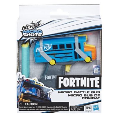 NERF Pistolet  Micro Shots Fortnite Micro Bus de Combat Bleu
