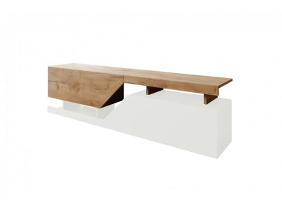 BEST MOBILIER Pitt - meuble tv - 160 cm - style industriel couleur - bois / blanc