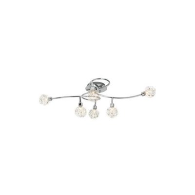 BRILLIANT Plafonnier &agrave; 6 lumi&egrave;res version sans ampoule Joya G9 32W chrome