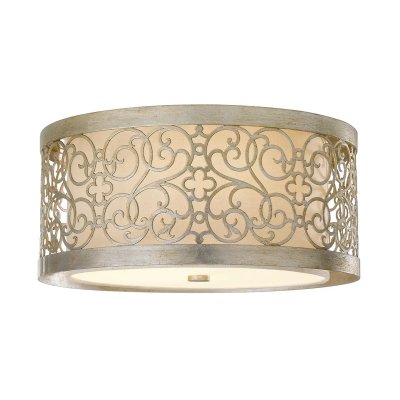 FEISS Plafonnier arabesque 2x60w argent dor&eacute;
