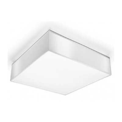 SOLLUX LIGHTING Plafonnier carr&eacute; design HORUS - L. 35 cm - Blanc