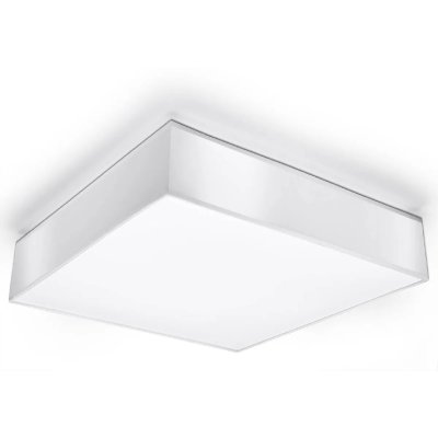 SOLLUX Plafonnier carr&eacute; design HORUS - L. 45 cm - Blanc