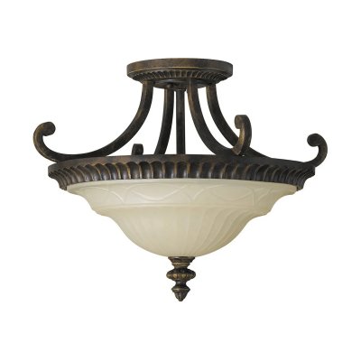 FEISS Plafonnier drawing room 2x100w marron fonc&eacute; dor&eacute; -  -