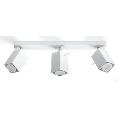 SOLLUX Plafonnier en acier blanc Merida 3 - 