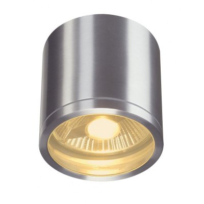 SLV Plafonnier ext&eacute;rieur  ROX, alu bross&eacute;, GU10/QPAR111, 50W max, IP44