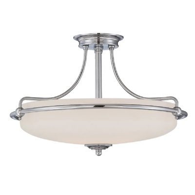 QUOIZEL Plafonnier griffin 4x100w argent fonc&eacute; -  -