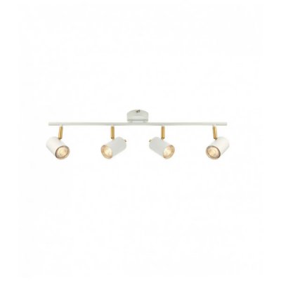 ENDON Plafonnier Gull, blanc et or, 4 ampoules 