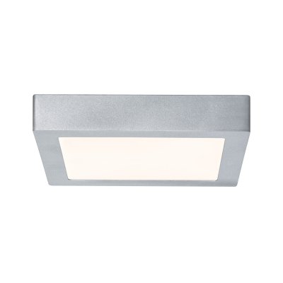  Plafonnier lunar led - chrome mat - 15,5w - 3000k - carr&eacute; - ip20 - avec ampoule