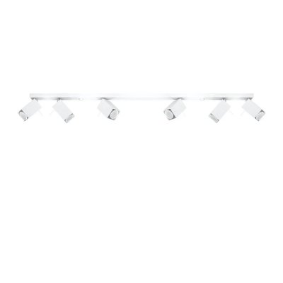 SOLLUX LIGHTING Plafonnier MERIDA acier blanc 6 ampoules