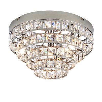 ENDON Plafonnier Motown, chrome et cristal 