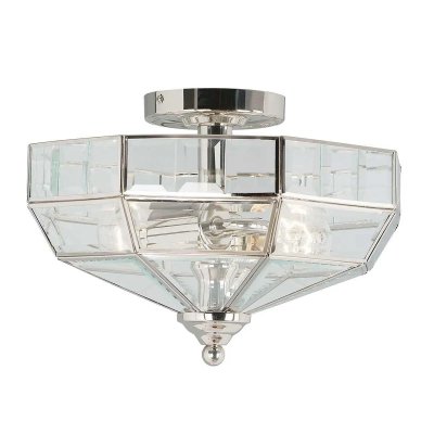 ELSTEAD Plafonnier old park 2x60w nickel poli