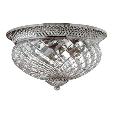 HINKLEY Plafonnier Plantation, nickel antique, 3 ampoules