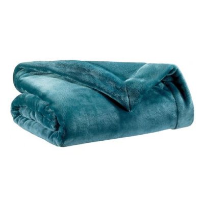 VIVARAISE Plaid en polyester paon 150 x 200