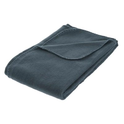 Plaid polaire orage 125x150 Atmosphera cr&eacute;ateur d'int&eacute;rieur - Bleu orage