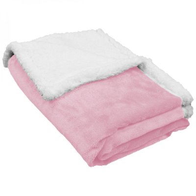 Plaid polaire pour b&eacute;b&eacute; 75x100 cm rose