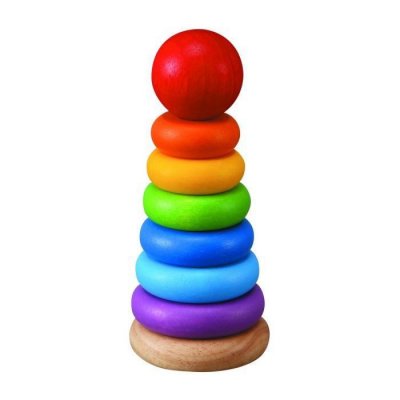 PLAN TOYS  Jeu en bois Anneaux a Empiler