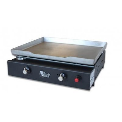 PLANCHA TONIO Plancha &agrave; gaz lagos 2 feux - Plaque inox et caisson epoxy - LA12F