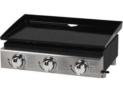 HABITAT ET JARDIN Plancha &agrave; gaz ""Presto 3"" - 3 Br&ucirc;leurs - 7.5kW - Gris
