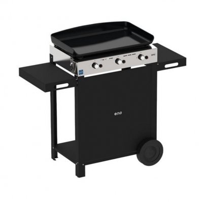 ENO Plancha &agrave; gaz sur chariot Initial 65 en inox 3 br&ucirc;leurs - 6,3 kW - 