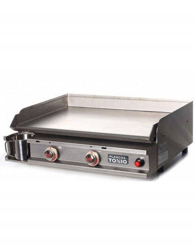  Plancha &agrave; gaz TONIO 2 feux - Plaque et caisson INOX - T03