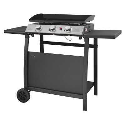 HAPPY GARDEN Plancha au gaz  3 br&ucirc;leurs 5kW sur chariot 