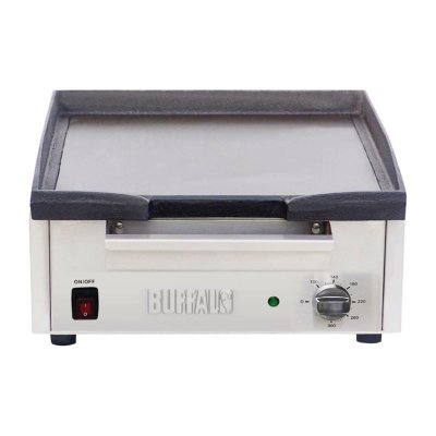 BUFFALO Plancha Electrique Professionnelle de Comptoir 2 Zones 2,8 kW 