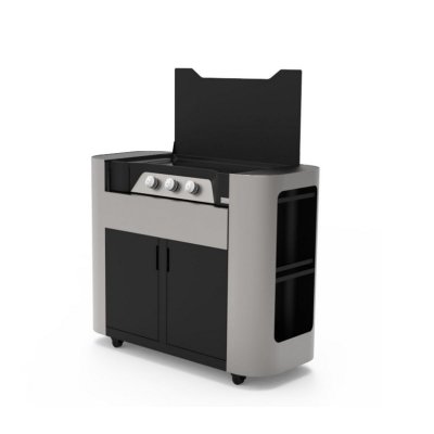 LE MARQUIER Plancha gaz 7200w plaque fonte &eacute;maill&eacute;e 75x40cm PCXG375D