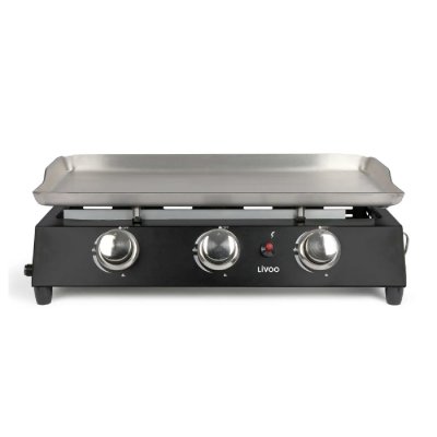 LIVOO Plancha gaz en acier inoxydable  DOC249 7500 W Noir et gris 
