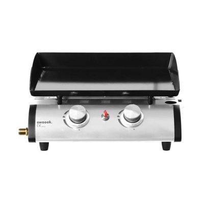 SWEEEK Plancha gaz PORTHOS 2 br&ucirc;leurs 5 kW