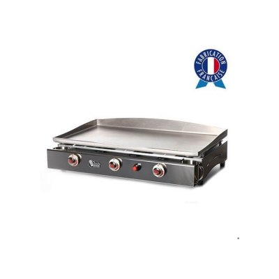 PLANCHA TONIO Plancha Gaz Tonio Lagoa 3 Feux Caisson et Plaque Inox