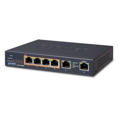 PLANET  GSD-604HP Switch 6P Gigabit dont 4 PoE+ 55W