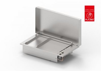 PLANET  Plancha Encastrable Gaz OASI 80MIX Inox 2 Plaques 26+55 Lisse