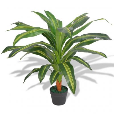 VIDAXL Plante artificielle avec pot Dracaena 90 cm Vert  - Vert