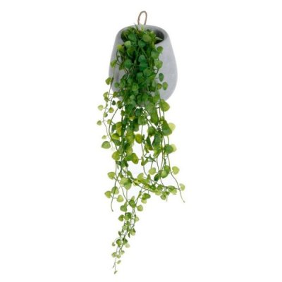 Plante artificielle Lierre en pot &agrave; suspendre H 58 cm