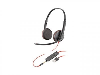 HP PLANTRONICS Blackwire C3225 casque USB-A+Jack -2 &eacute;couteurs